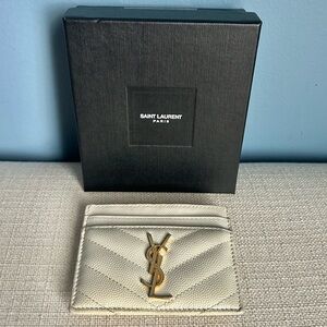 Saint Laurent Cream Card Case